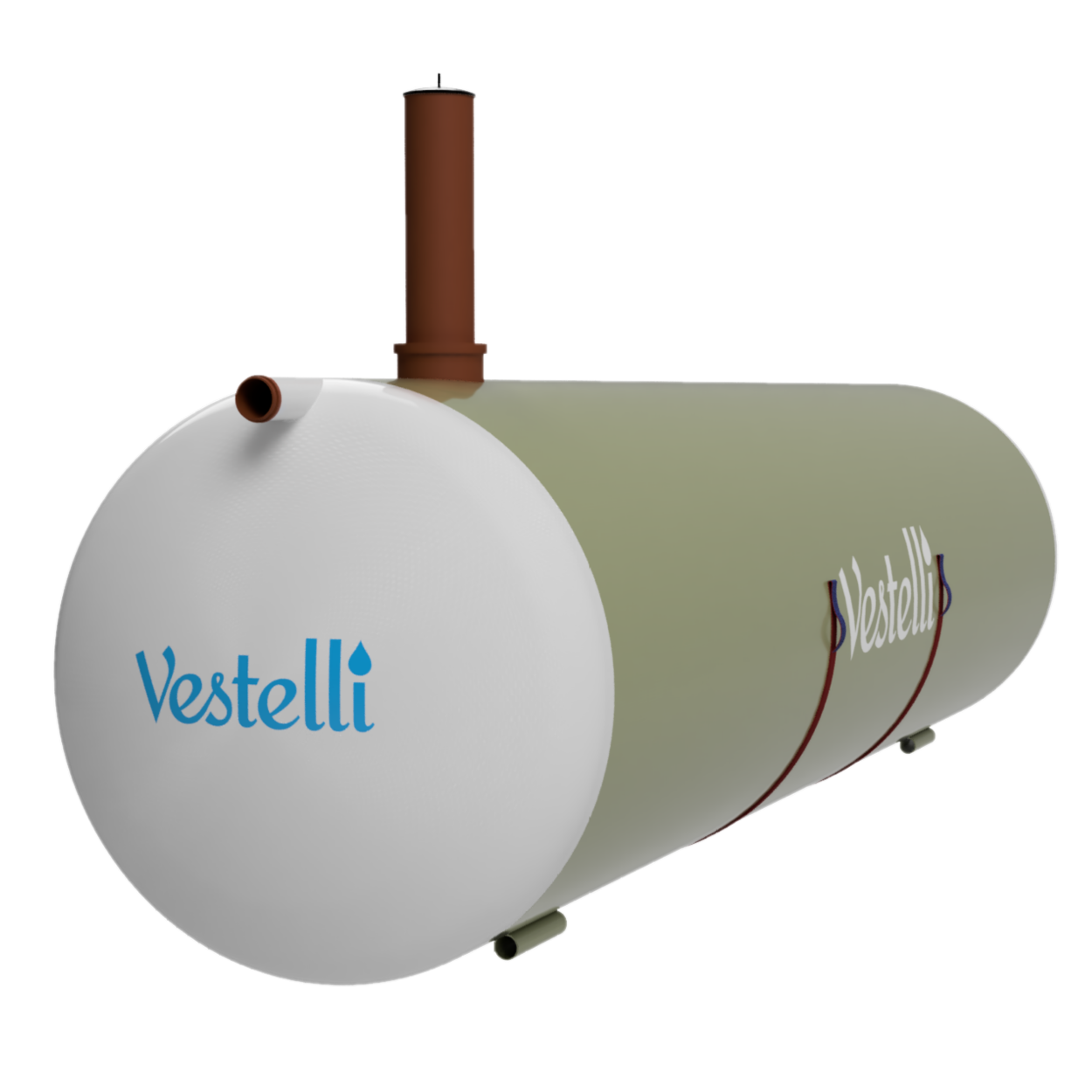 Vestelli Umpisäiliö 10 m³ lasikuitua – kestävä jätevesiratkaisu mökille ja omakotitaloon