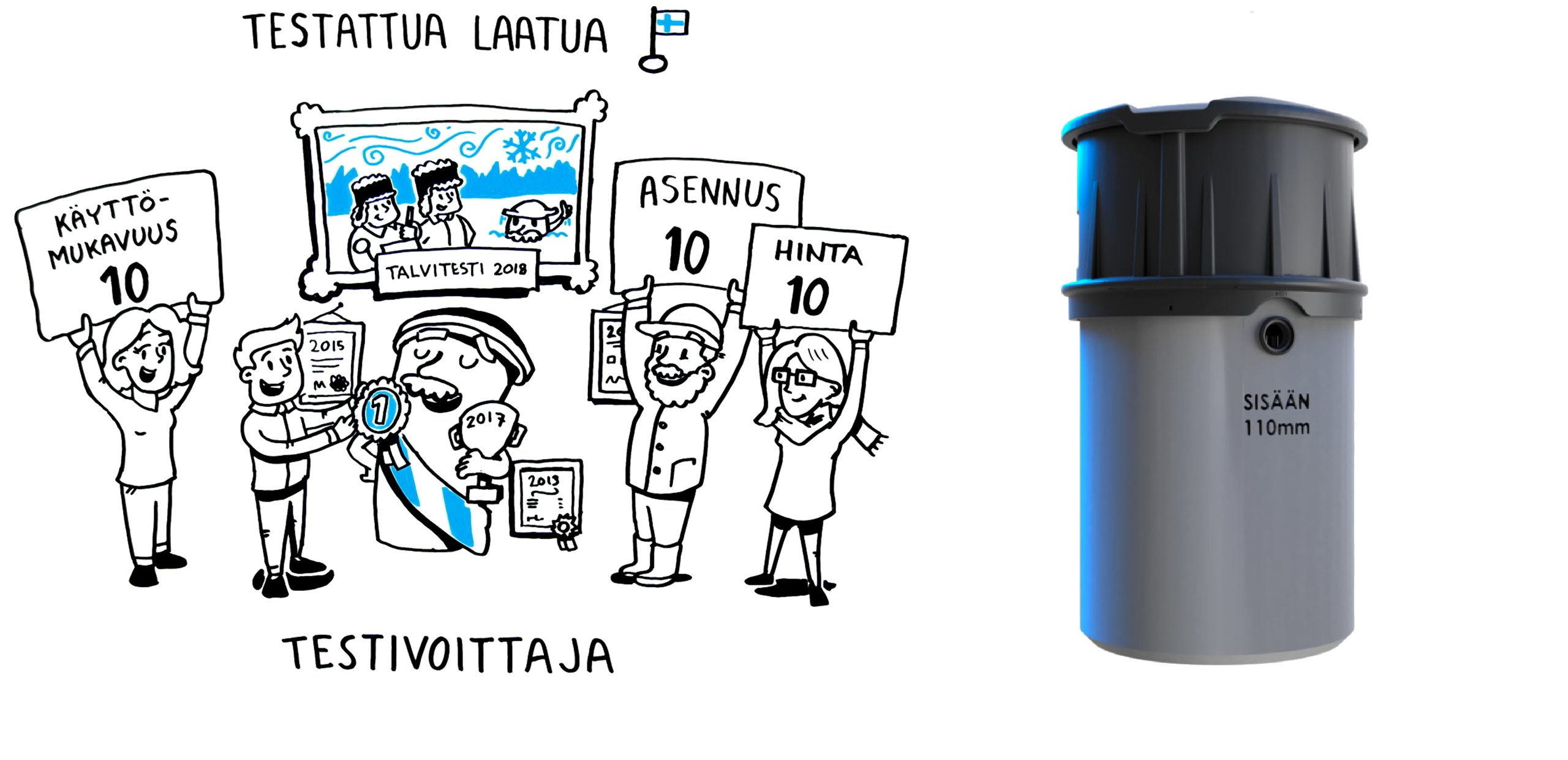 Biopuhdistaja 3 harmaavesille kotiin ja mökille sai täyden kympin käyttäjäarvosteluissa – erinomainen valinta harmaavesien käsittelyyn.