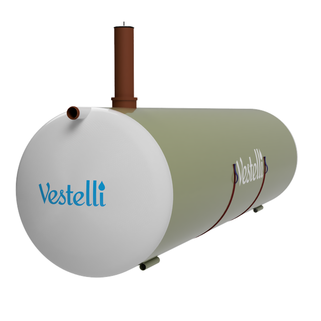 Vestelli Umpisäiliö 8-10-12 m³ lasikuitua – kestävä jätevesiratkaisu mökille ja omakotitaloon