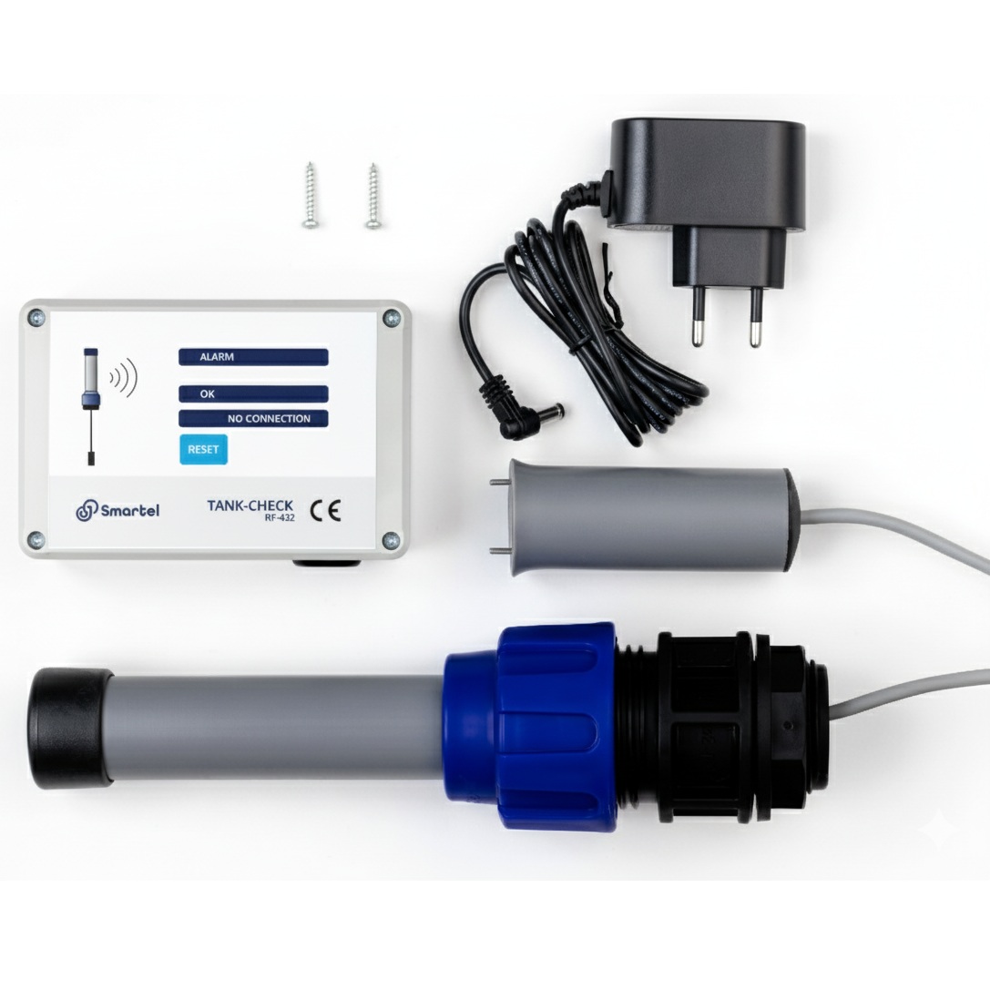 Smartel Tank-Check RF-432 GBW – langaton jätevesisäiliön pintahälytin, suomalainen avainlipputuote